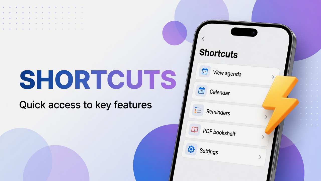 How to use the Shortcuts panel in DicaNote