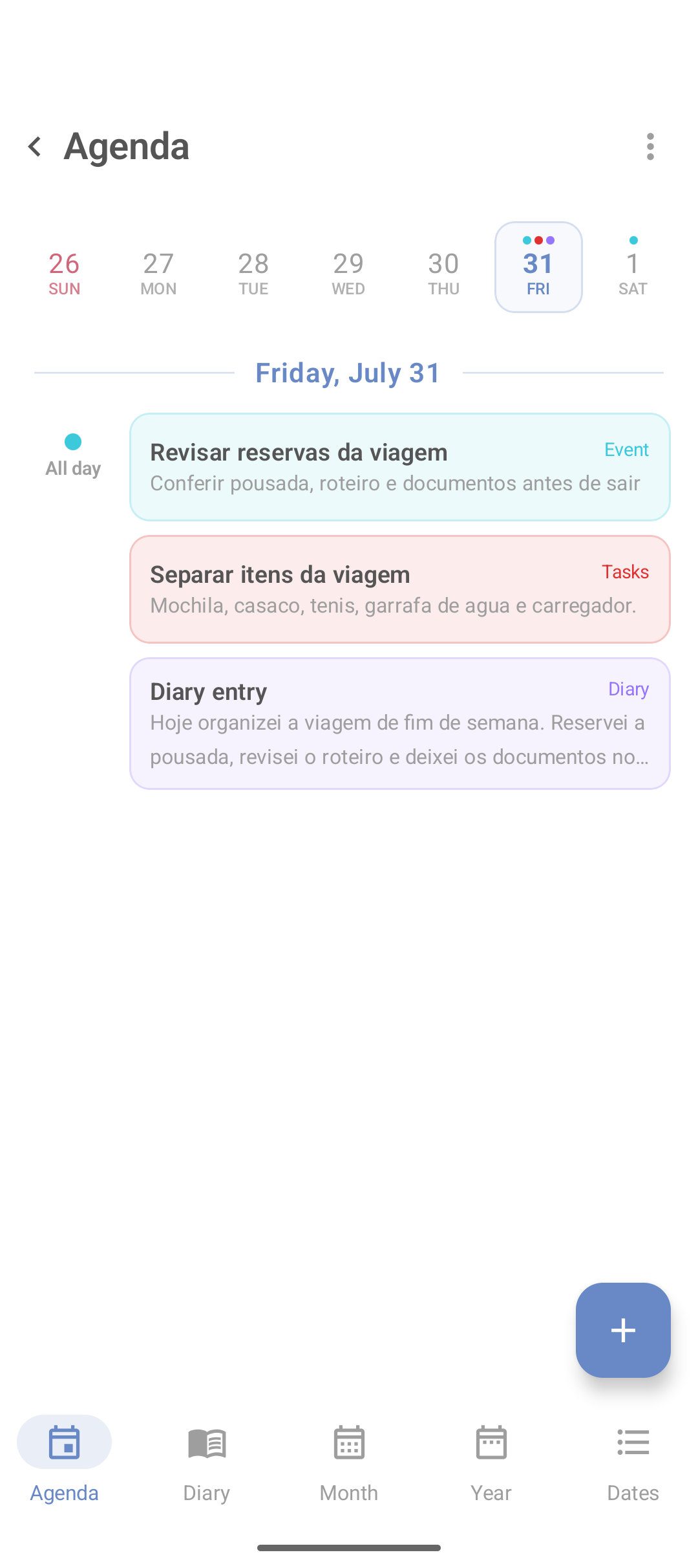 DicaNote Agenda