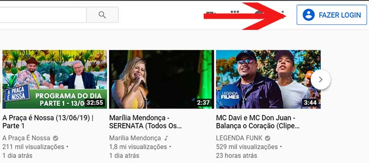 Inscrever canal Youtube conectar